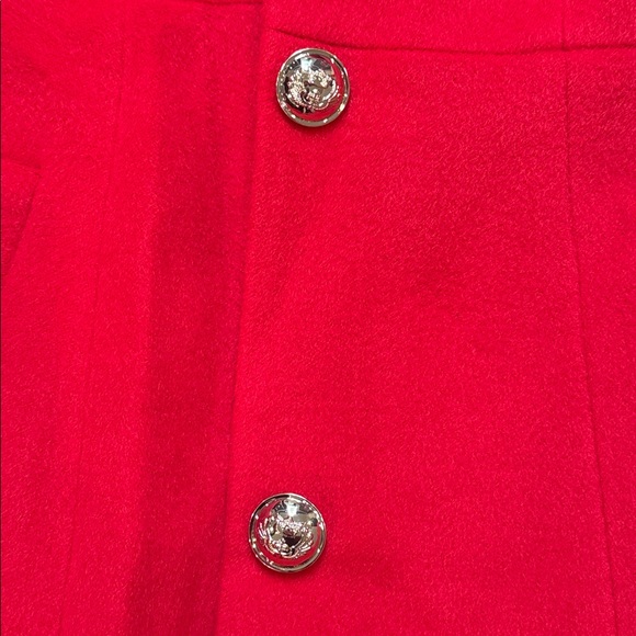Venus Faux Wool A-Line Maxi Glam Coat – Vibrant Red – Size 6 – NWOT - Picture 11 of 14